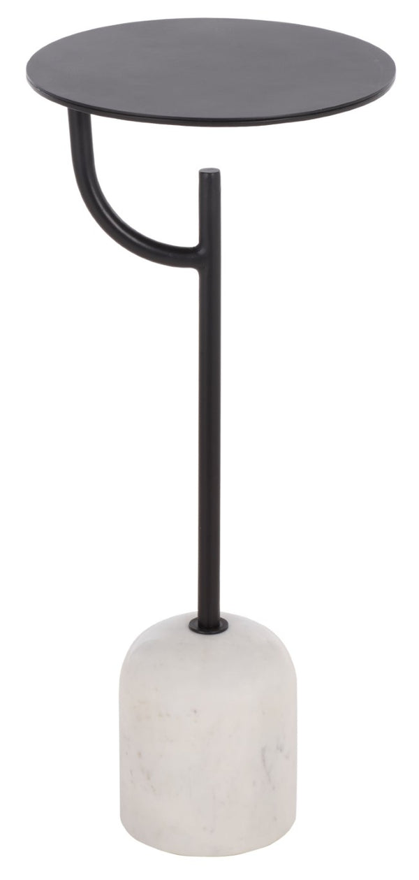 Safavieh Harlowe Marble Top Metal Accent Table Sleek Industrial Side Piece for Modern Interiors ACC3275A