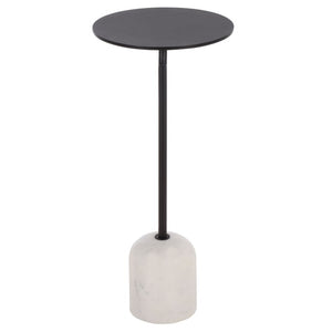 Safavieh Harlowe Marble Top Metal Accent Table Sleek Industrial Side Piece for Modern Interiors ACC3275A