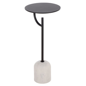 Safavieh Harlowe Marble Top Metal Accent Table Sleek Industrial Side Piece for Modern Interiors ACC3275A