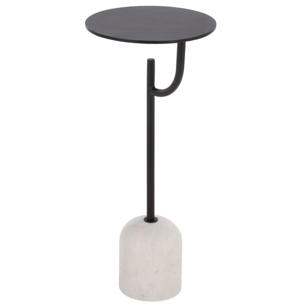 Safavieh Harlowe Marble Top Metal Accent Table Sleek Industrial Side Piece for Modern Interiors ACC3275A