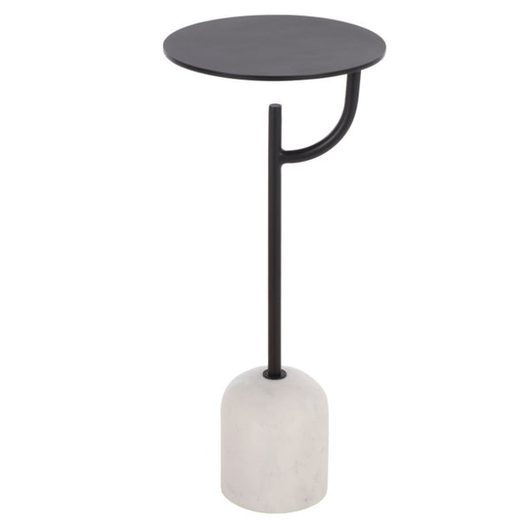Safavieh Harlowe Marble Top Metal Accent Table Sleek Industrial Side Piece for Modern Interiors ACC3275A