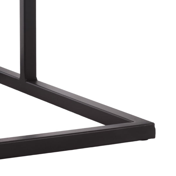 Safavieh Amirah Wood Grain Accent Table with Black Metal Base for Bedside or Living Room ACC3277A