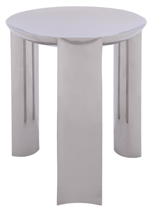 Safavieh Mander Polished Metal Square Side Table Modern Minimalist Accent for Any Room ACC3279A