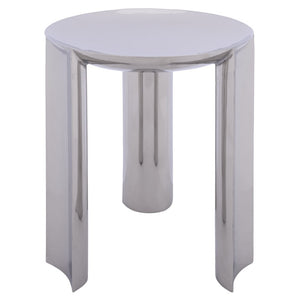 Safavieh Mander Polished Metal Square Side Table Modern Minimalist Accent for Any Room ACC3279A