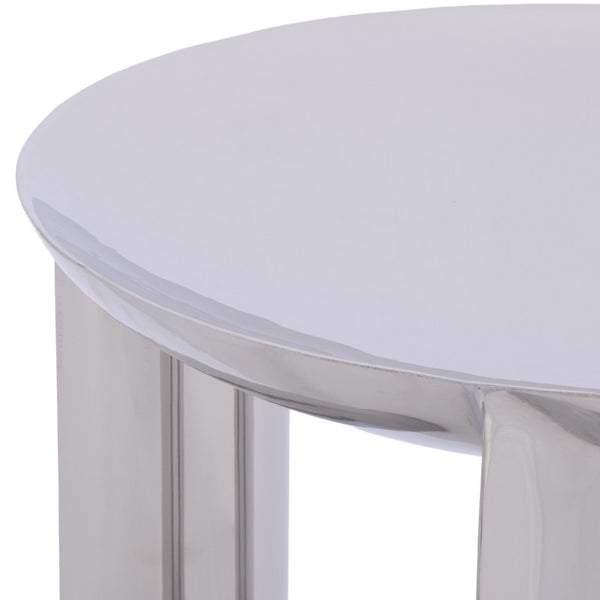 Safavieh Mander Polished Metal Square Side Table Modern Minimalist Accent for Any Room ACC3279A