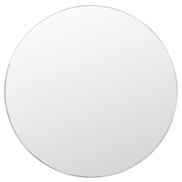 Safavieh Nolita Mirrored Top Accent Table White Metal Frame Modern Glam Square Side Piece ACC3280A