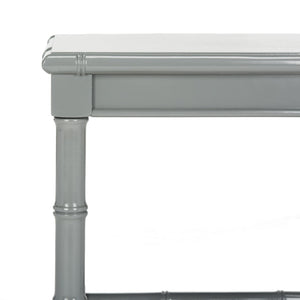 Safavieh Liviah Coastal Accent Table - Chic Bamboo-Style Design In Neutral Grey For Modern Living Spaces ACC3500C
