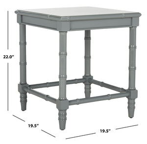 Safavieh Liviah Coastal Accent Table - Chic Bamboo-Style Design In Neutral Grey For Modern Living Spaces ACC3500C