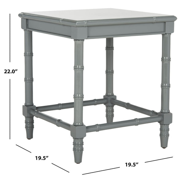 Safavieh Liviah Coastal Accent Table - Chic Bamboo-Style Design In Neutral Grey For Modern Living Spaces ACC3500C