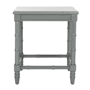 Safavieh Liviah Coastal Accent Table - Chic Bamboo-Style Design In Neutral Grey For Modern Living Spaces ACC3500C
