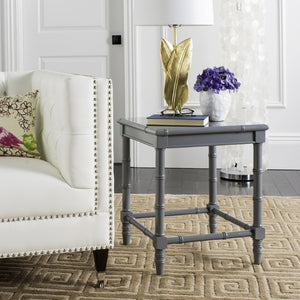 Safavieh Liviah Coastal Accent Table - Chic Bamboo-Style Design In Neutral Grey For Modern Living Spaces ACC3500C