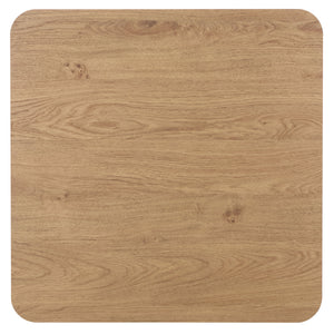 Kiyoshi Accent Table With Warm Wood-Tone Top And Contrasting Metal Trim — Compact Modern Side Table