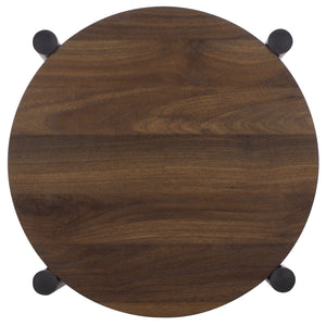 Marami Modern Accent Table With Warm Wood Top And Matte Metal Frame — Compact, Stylish Side Table