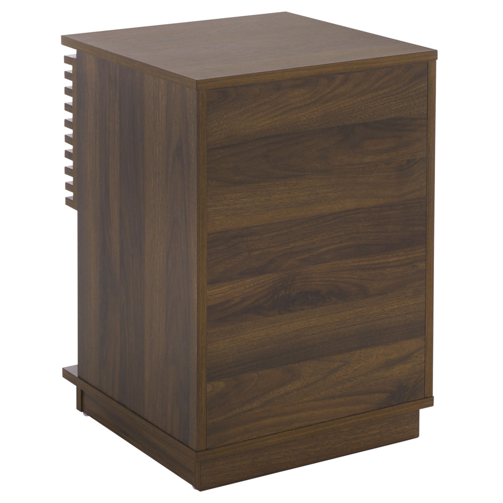 Moroto Compact 1-Drawer Accent Table With Smooth-Glide Storage And Modern Warm Wood-Grain Finish