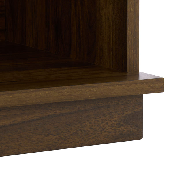 Moroto Compact 1-Drawer Accent Table With Smooth-Glide Storage And Modern Warm Wood-Grain Finish