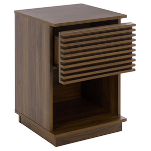 Moroto Compact 1-Drawer Accent Table With Smooth-Glide Storage And Modern Warm Wood-Grain Finish