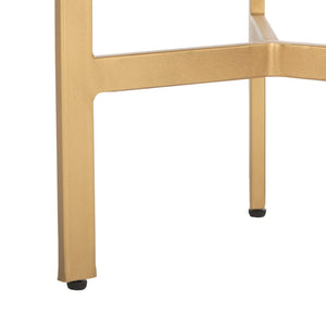 Safavieh Suki Modern Glamour Tripod Accent Table With White Agate Top & Gold Base For Stylish Interiors ACC3701A