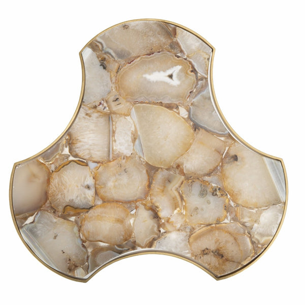 Safavieh Suki Modern Glamour Tripod Accent Table With White Agate Top & Gold Base For Stylish Interiors ACC3701A
