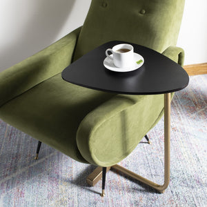 Safavieh Kaiya C-Table - Modern Italian Accent Table With Luxurious Black-Gold Finish For Any Room Decor ACC3703A