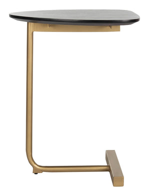 Safavieh Kaiya C-Table - Modern Italian Accent Table With Luxurious Black-Gold Finish For Any Room Decor ACC3703A