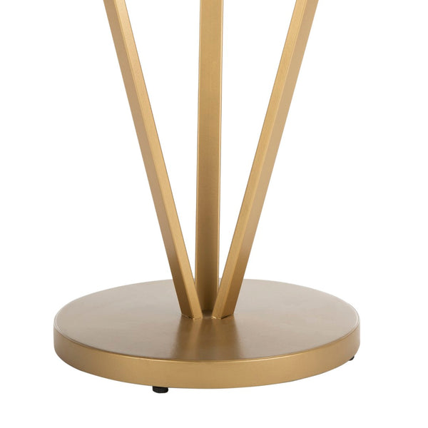 Safavieh Theia Accent Table - Luxurious White Marble Top & Gold Metal Legs, Perfect For Small Spaces & Decor ACC3704A