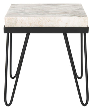 Safavieh Jada Stone Top Accent Table - Modern Sculptural Design With Hairpin Legs For Stylish Home Decor ACC3705A