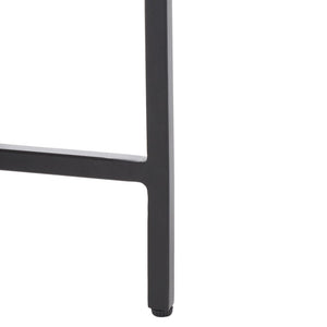 Safavieh Azula Stone Top Accent Table - Elegant Desert-Toned Marble & Black Metal Base For Chic Decor ACC3706A