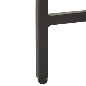 Safavieh Tenzin Modern Stone Top Accent Table With Sleek Black Metal Base - Stylish Marble Side Table For Any Room ACC3707A