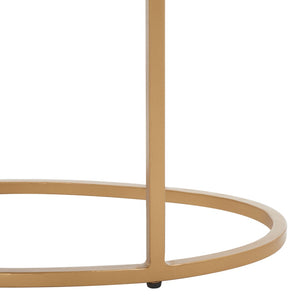 Safavieh Tage Marble Side Table - Luxe Art Deco Accent With Gold Frame For Living Room & Bedroom Elegance ACC3711A