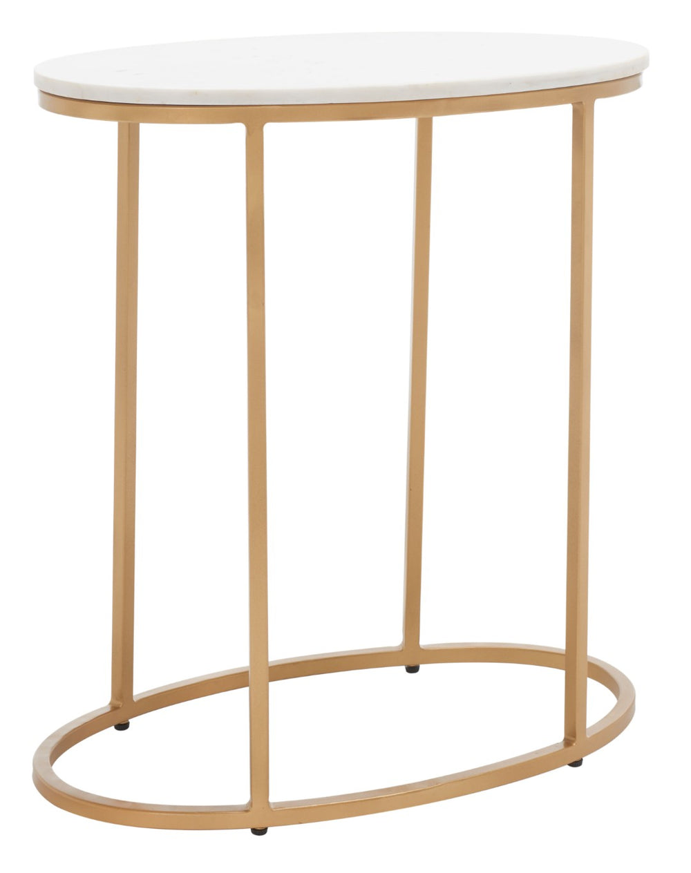 Safavieh Tage Marble Side Table - Luxe Art Deco Accent With Gold Frame For Living Room & Bedroom Elegance ACC3711A