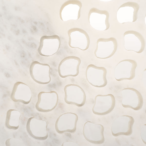 Safavieh Elly Marble Cnc Side Table White Marble Top / Black Legs Iron ACC3712A