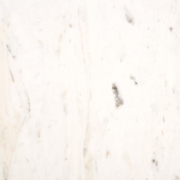 Safavieh Cade Marble Side Table - Mid-Century Modern Accent Table With Elegant White Top & Black Legs ACC3713A