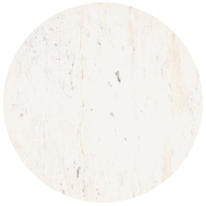 Safavieh Cade Marble Side Table - Mid-Century Modern Accent Table With Elegant White Top & Black Legs ACC3713A