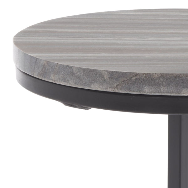 Safavieh Hiten Drink Table - Chic Victorian-Inspired Accent Table With Grey Marble Top For Stylish Spaces ACC3714A