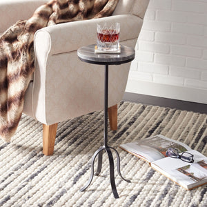 Safavieh Hiten Drink Table - Chic Victorian-Inspired Accent Table With Grey Marble Top For Stylish Spaces ACC3714A