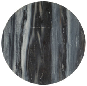 Safavieh Castiel Hammered Side Table - Elegant Grey Marble Top And Vintage Industrial Metal Base Accent Piece ACC3718A