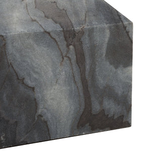 Safavieh SUMER Grey Marble Drink Table with Sleek Black Metal Legs – Elegant Accent for Modern Spaces ACC3720A