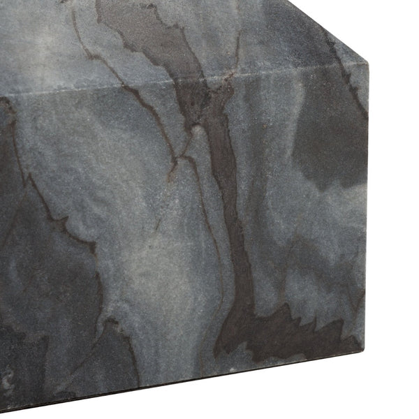 Safavieh SUMER Grey Marble Drink Table with Sleek Black Metal Legs – Elegant Accent for Modern Spaces ACC3720A
