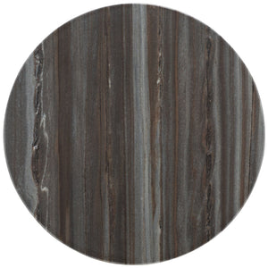 Safavieh SUMER Grey Marble Drink Table with Sleek Black Metal Legs – Elegant Accent for Modern Spaces ACC3720A