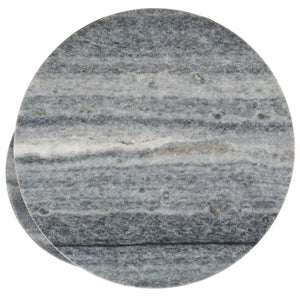 Safavieh Marwell Drink Table - Two-Tier Grey Marble Accent Table With Gunmetal Base For Modern Spaces ACC3722A