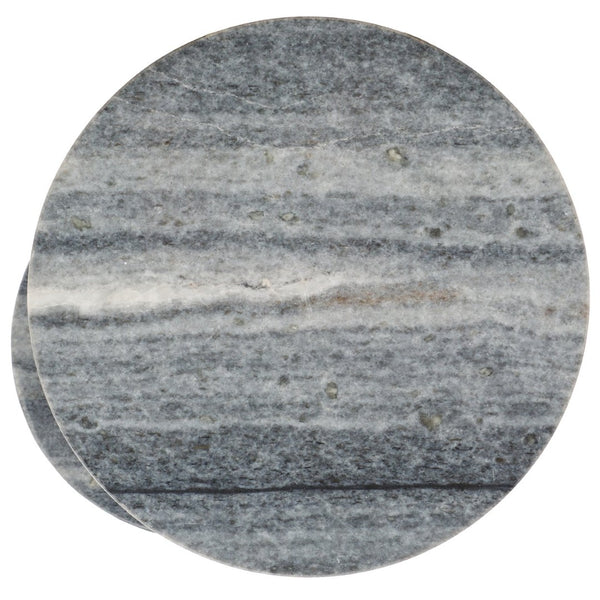 Safavieh Marwell Drink Table - Two-Tier Grey Marble Accent Table With Gunmetal Base For Modern Spaces ACC3722A