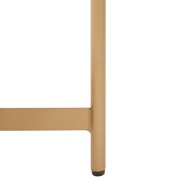 Safavieh Branwen Drink Table – Chic White Marble & Gold Accent Table For Modern Living Room & Small Spaces ACC3723A