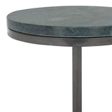 Safavieh  Arkan Drink Table  Black Marble Top /  Gunmetal Legs Iron ACC3724A