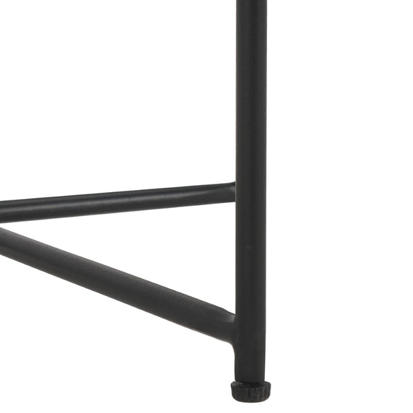 Safavieh Bavaria Marble Side Table - Modern Accent Piece With White Marble Top & Asymmetric Black Metal Base ACC3729A