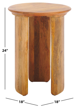 Safavieh Karin Wood Side Table - Stylish Dark Brown Accent Table For Living Room & Bedroom Decor, Square Shape Dark Brown Wood Acc3730a