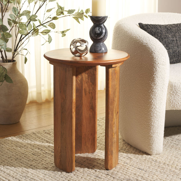 Safavieh Karin Wood Side Table - Stylish Dark Brown Accent Table For Living Room & Bedroom Decor, Square Shape Dark Brown Wood Acc3730a