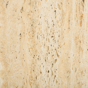 Safavieh Saxony Travertine Side Table - Modern Metal & Natural Stone Accent, Perfect For Living Or Bedroom Use ACC3731A