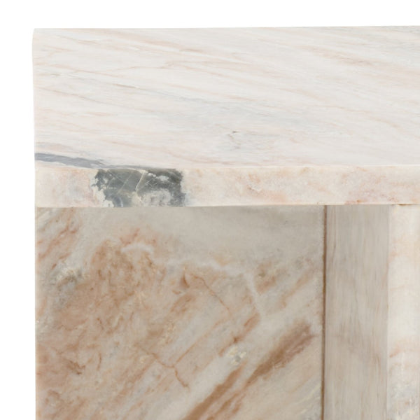 Safavieh Udo Marble Side Table - Elegant T-Shaped Design, Genuine Grey-Brown Stone For Modern Decor Style ACC3734A