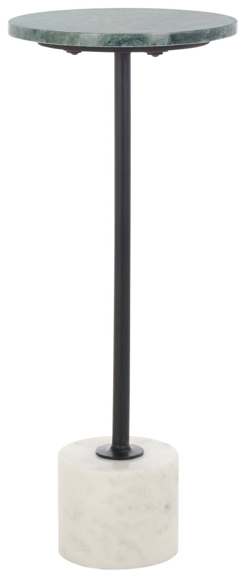 Safavieh Karik Round Side Table - Luxurious Dark Green Marble Top With Chic Metal Base For Modern Spaces ACC3735A