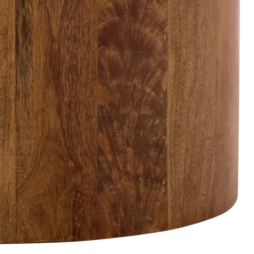 Safavieh Kappie Round Accent Table - Elegant White Marble Top & Rich Acacia Wood Base For Modern Spaces ACC3738A